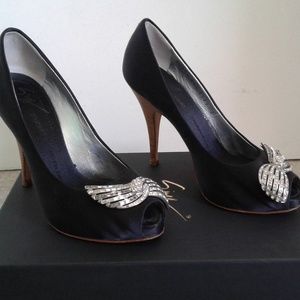 Giuseppe Zanotti Peep-toe Satin Heels